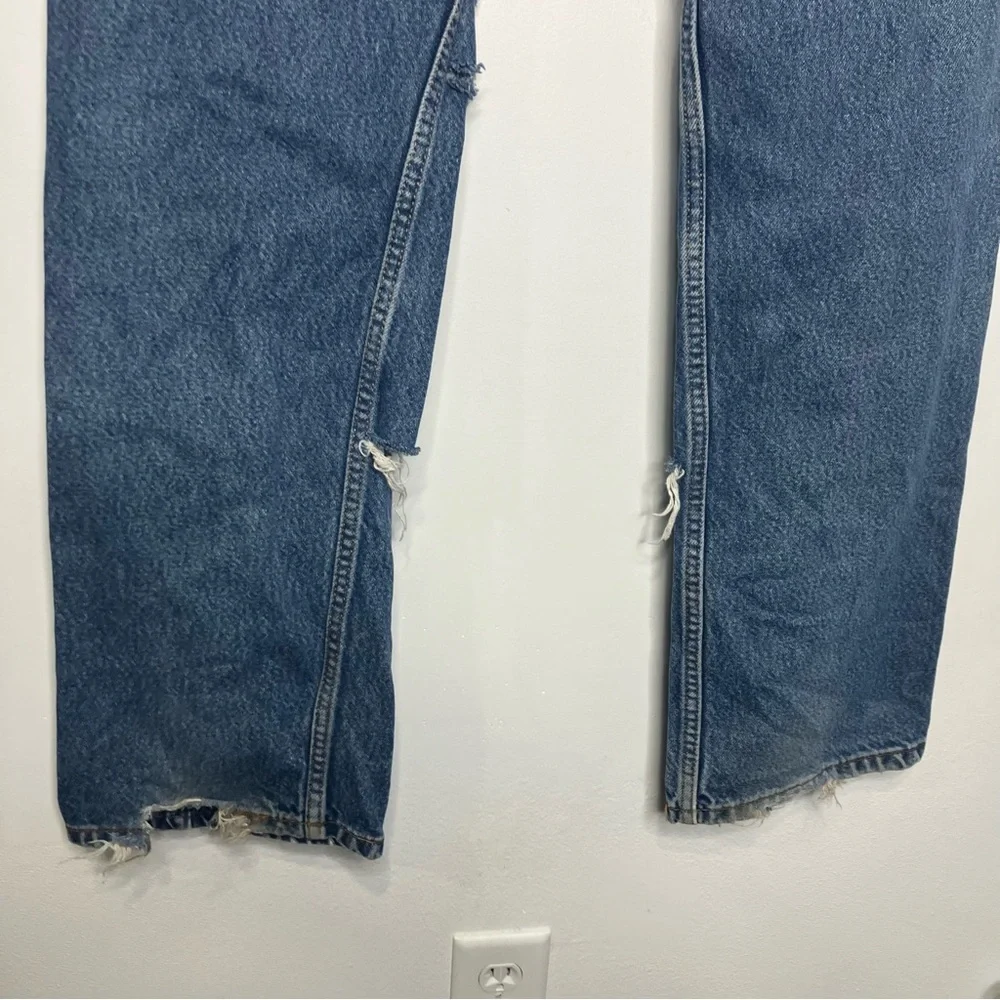 Levi’s‎ straight fit 505 jeans distressed destroyed men’s size 34 x 34 casual